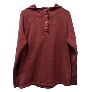 Columbia Women's Castle Peak Pullover Fleece Hoodie Maroon XL